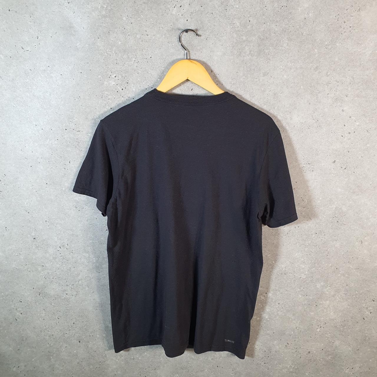 Vintage Adidas Go Tee Performance T Shirt Shirt Men’s Medium Black Three Stripes Logo Athletic