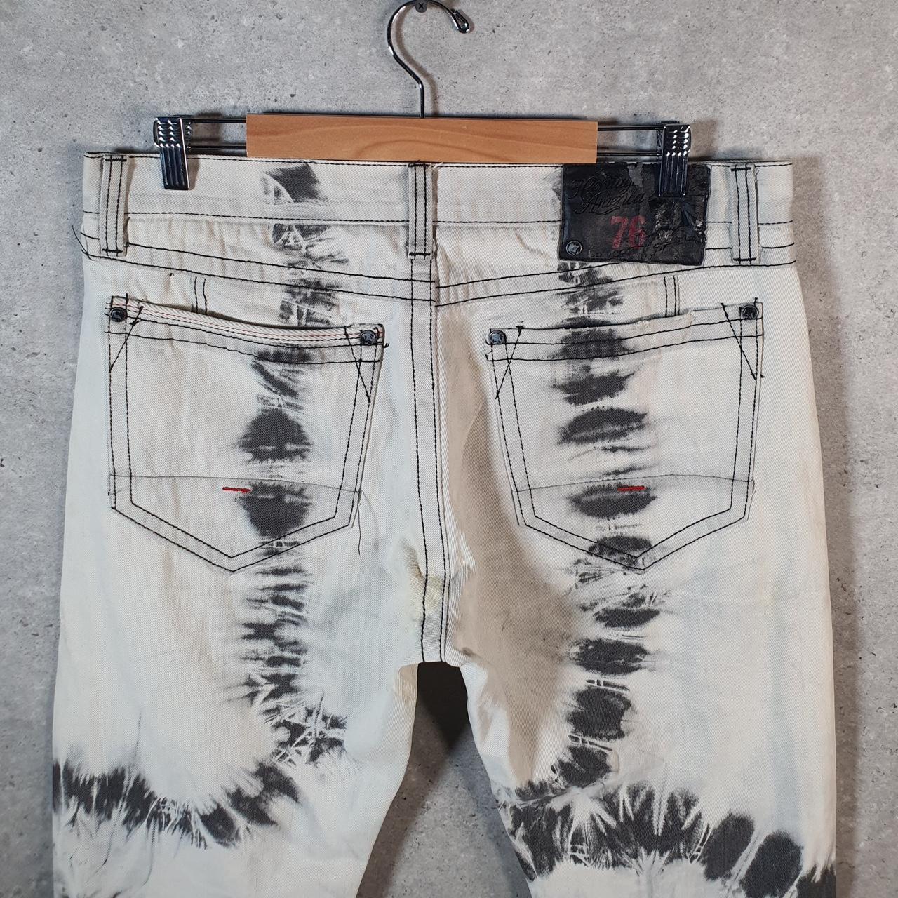 Vintage Heritage America Baggy Y2K Hip Hop Jeans Mens W36 Grey Embroidered Denim Big Fish Vintage