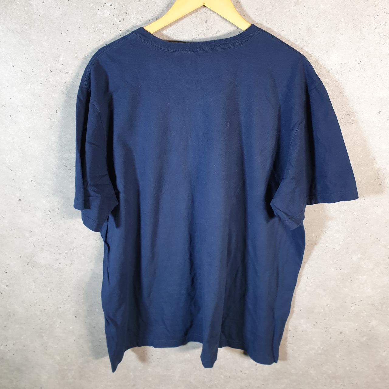 Vintage Nike Spellout Club T Shirt Men’s 2XL Navy Blue Logo Swoosh Athletic