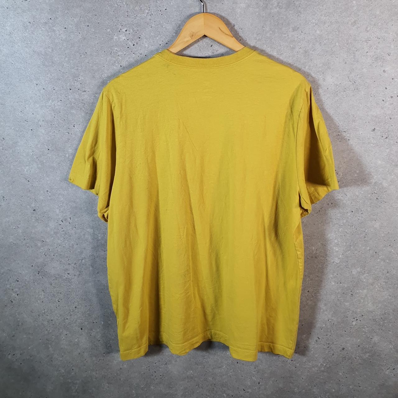Vintage Nike Club T Shirt Men’s XL Yellow Embroidered Swoosh Logo Athletic Big Fish Vintage