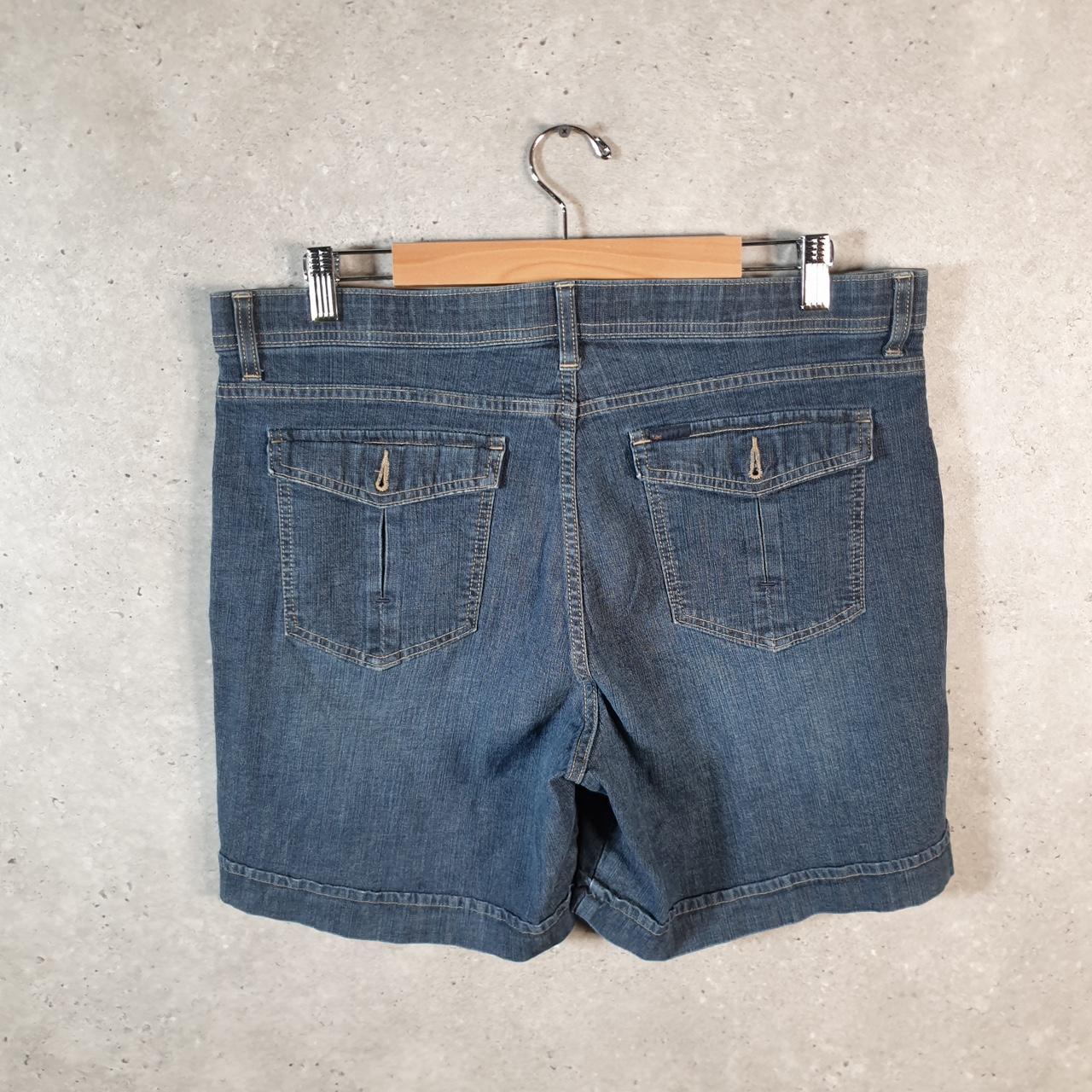 Vintage Lee Baggy Shorts Jorts Cargo Womens W36 Blue Relaxed Denim