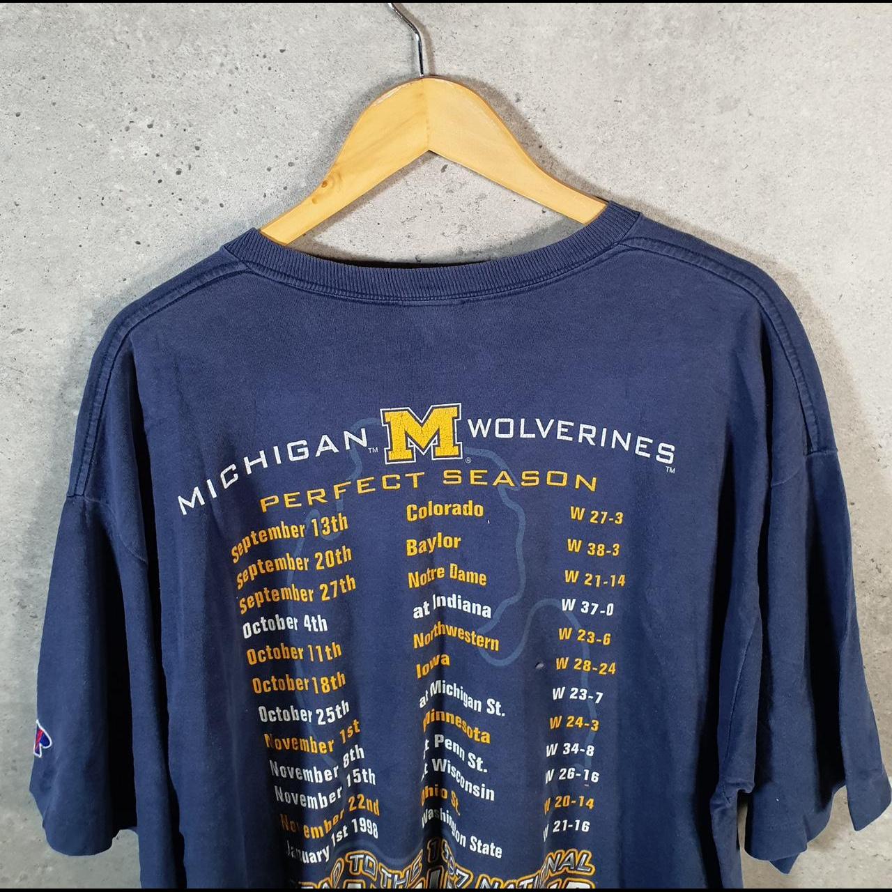Vintage Michigan 1991 NFL Champions Graphic USA Single Stitch T Shirt Men’s XL Blue Big Fish Vintage