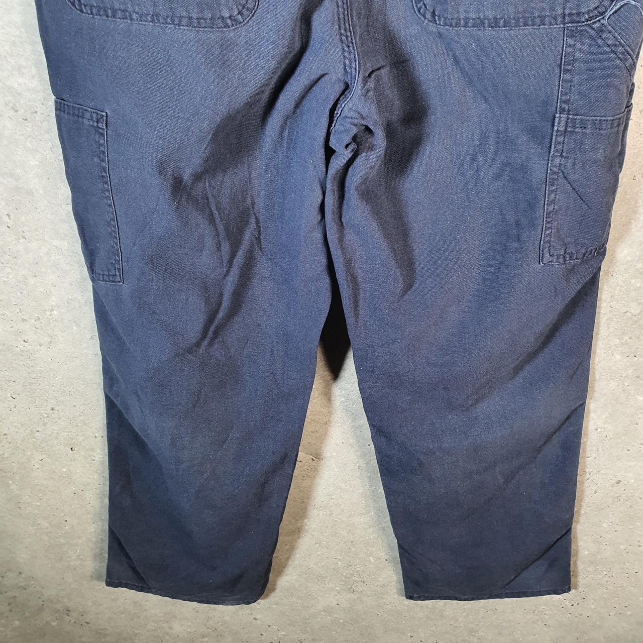 Vintage Carhartt Carpenter Trousers Mens W36 L30 Navy Blue Dungaree Fit Workwear USA