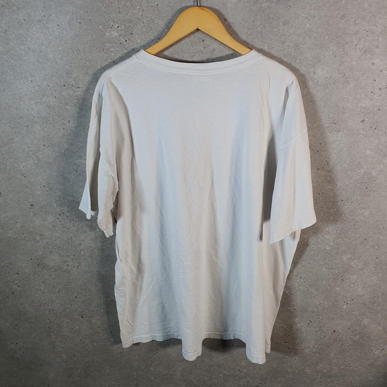 Vintage Adidas T Shirt Men’s XL White Three Stripes Logo Athletic