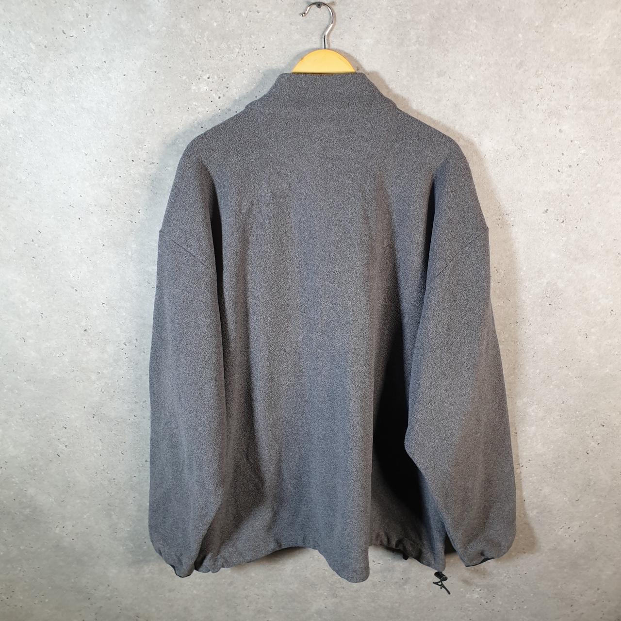 Vintage Chaps Ralph Lauren Full Zip Fleece Sweatshirt Mens 2XL Grey Logo Winter