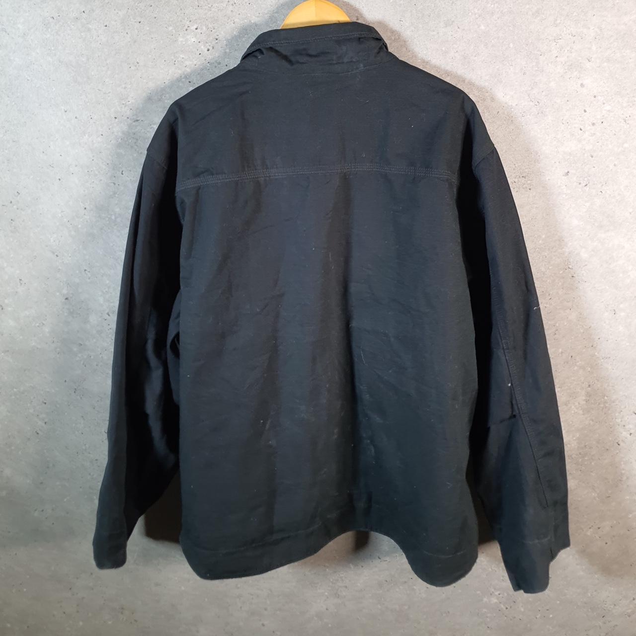 Vintage Carhartt Flint Ripstop Canvas Chore Jacket Men’s 2XL Black Workwear USA G2102