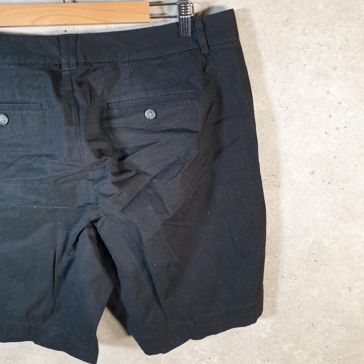 Vintage Dockers Chino Shorts Jorts Cargo Womens W36 Black Baggy Cotton