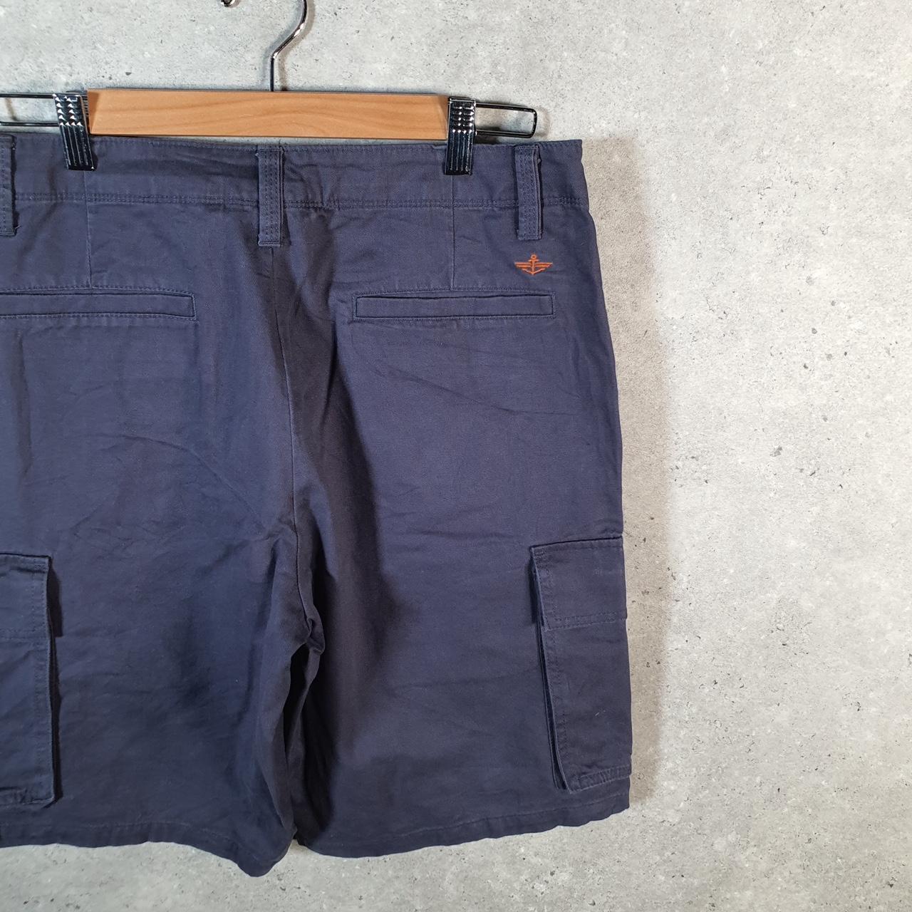 Vintage Dockers Chino Shorts Jorts Cargo Men’s W32 Navy Blue Baggy Cotton