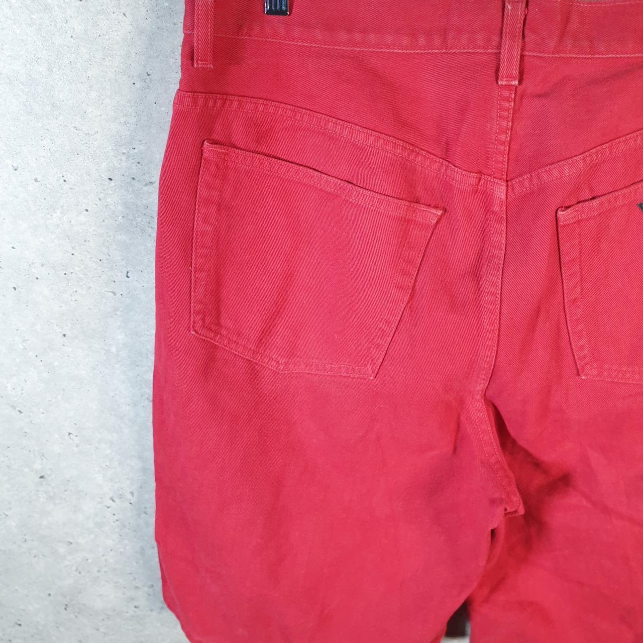 Vintage Guess Denim Shorts Jorts Cargo Men’s W36 Red Baggy Cotton