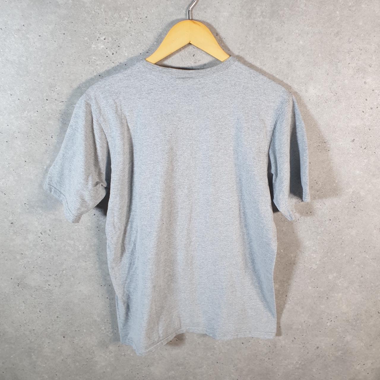 Vintage Champion 90s Spellout T Shirt Men’s Medium Grey USA Athletic