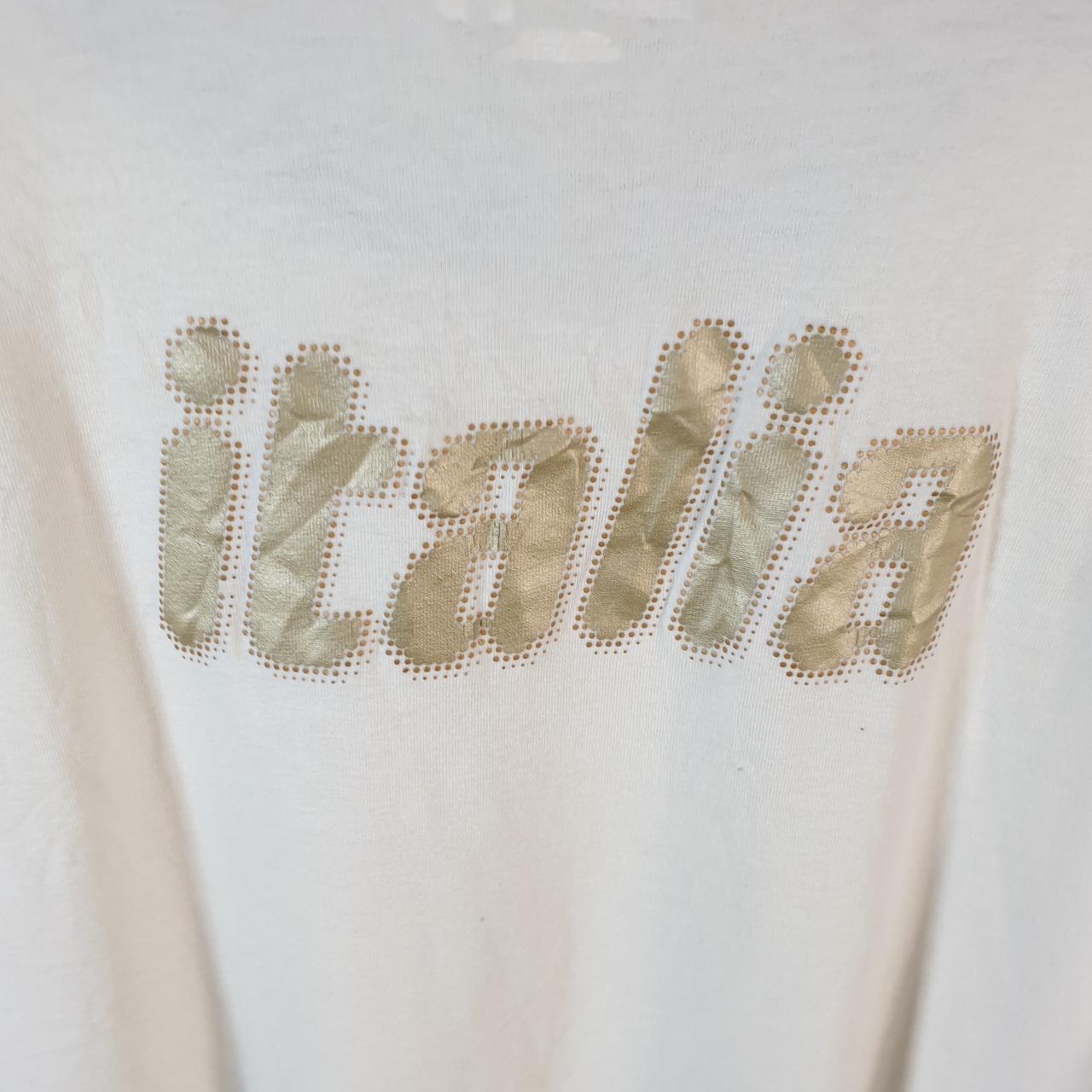 Vintage Puma Italia Italy Soccer T Shirt Mens 2XL White sports Logo Athletic