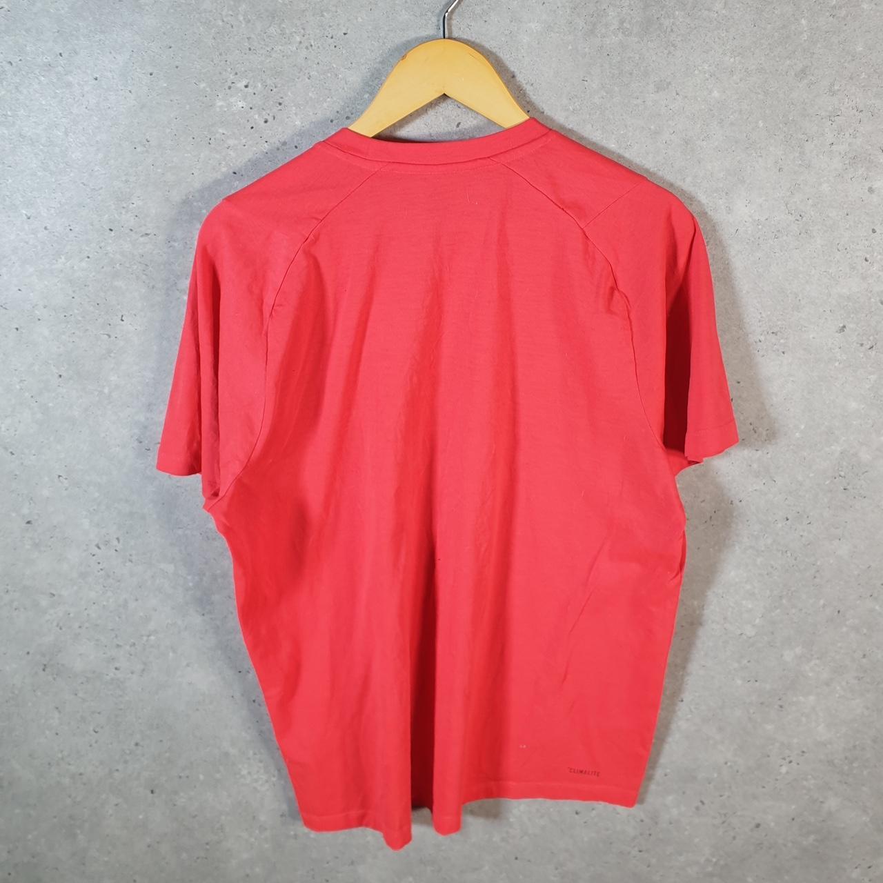 Vintage Adidas Freelift ClimaLite T Shirt Men’s Large Pink Three Stripes Logo Athletic