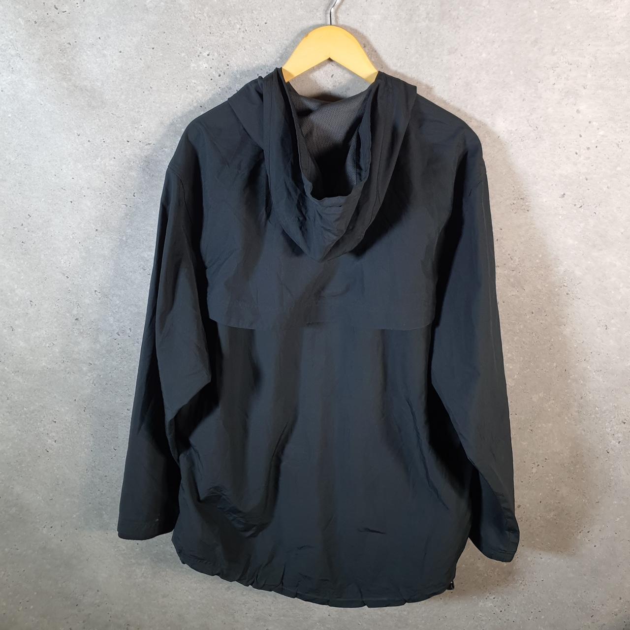 Vintage Nike Windbreaker Track Jacket Mens Large Black USA Swoosh 1/4 Zip USA