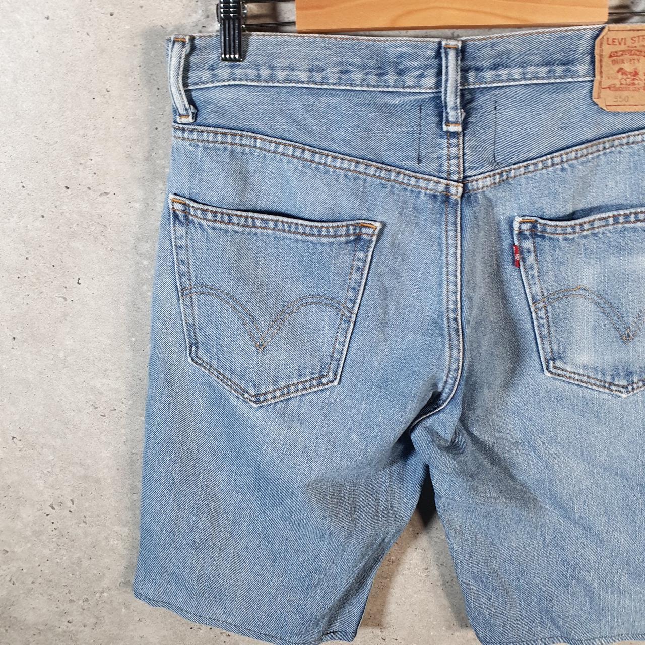 Vintage Levi’s 550 Baggy Shorts Jorts Cargo Mens W32 Blue Relaxed Denim