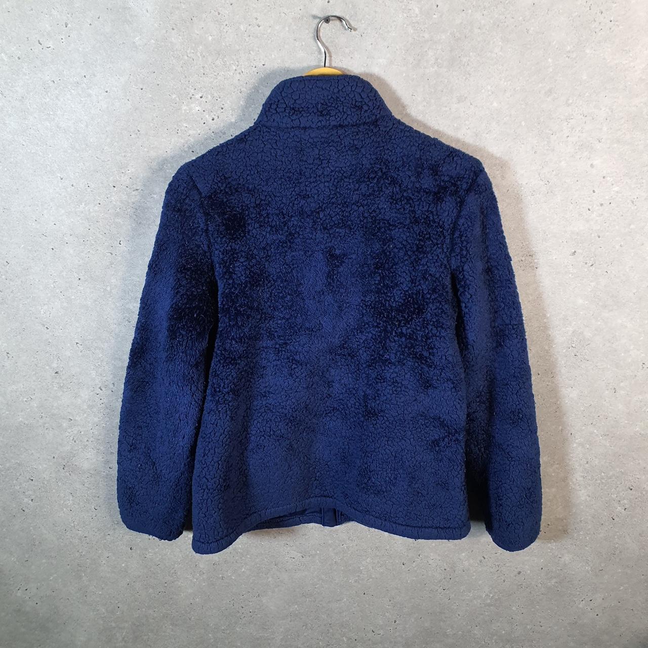 Vintage Fila Full Zip Fleece Sweatshirt Womens Large Blue Teddy Logo