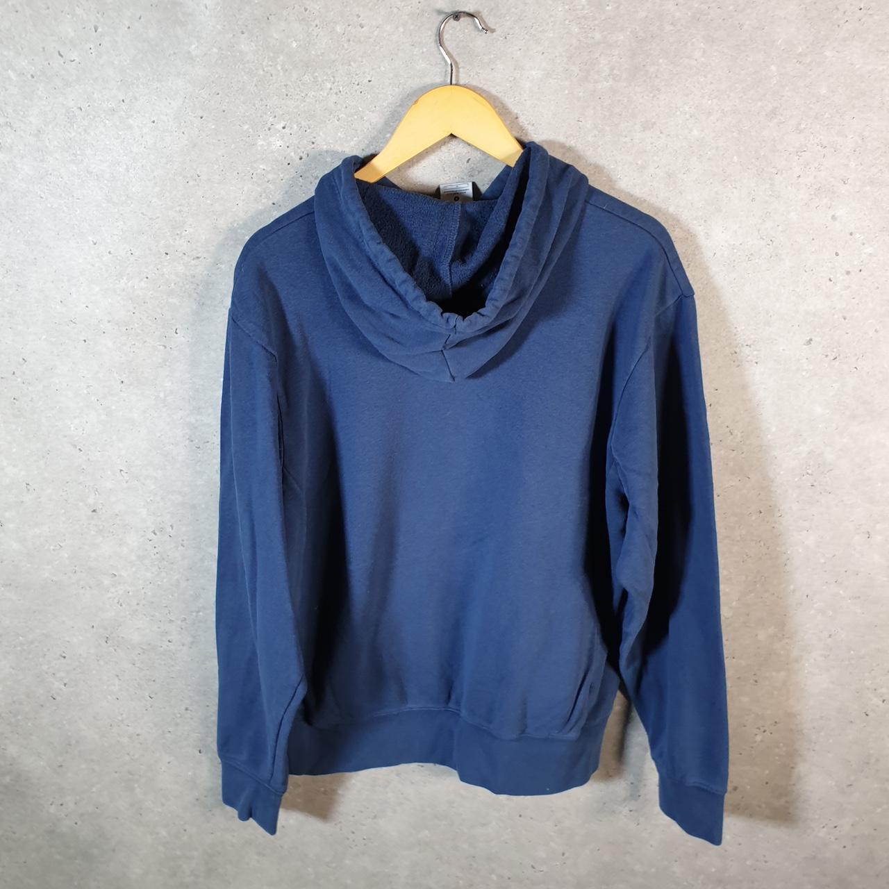 Vintage Nike Centre Swoosh Xavier Lacrosse Hoodie Men’s Small Navy Blue Swoosh Y2K