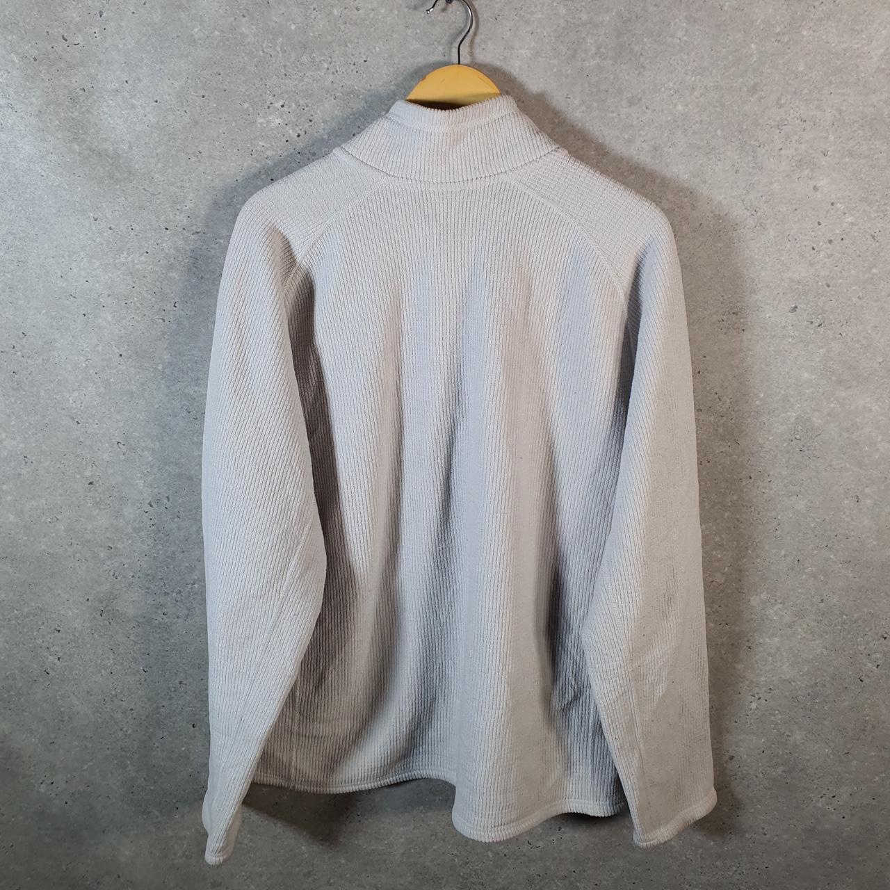 Vintage The North Face TNF Fleece Sweatshirt Mens 1/4 Zip XL White Pullover Logo
