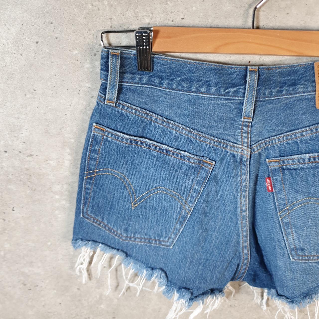 Vintage Levi’s 501 Baggy Shorts Jorts Cargo Womens W25 Blue Relaxed Denim