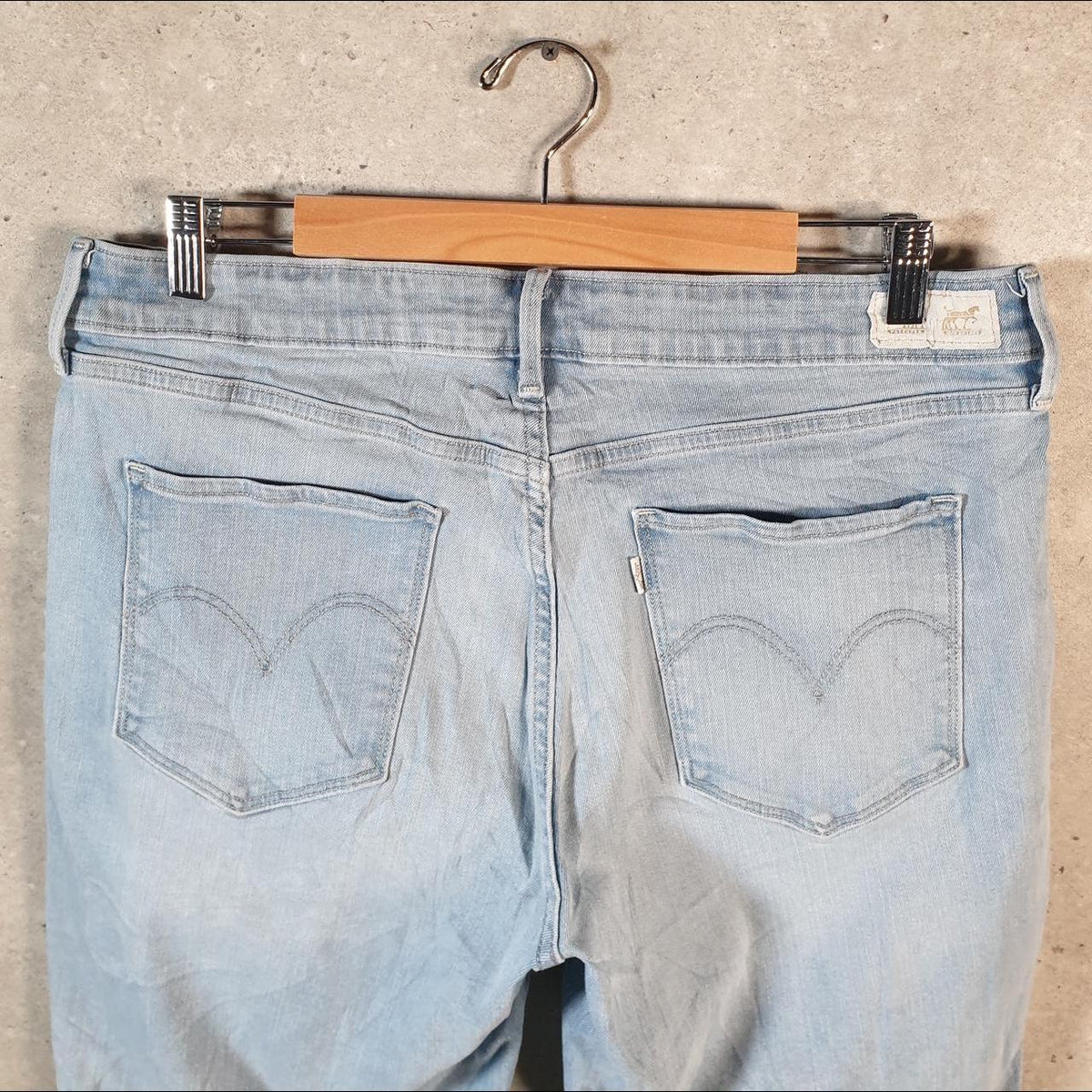 Vintage Levi’s Baggy Shorts Jorts Cargo Womens W32 Blue relaxed Denim