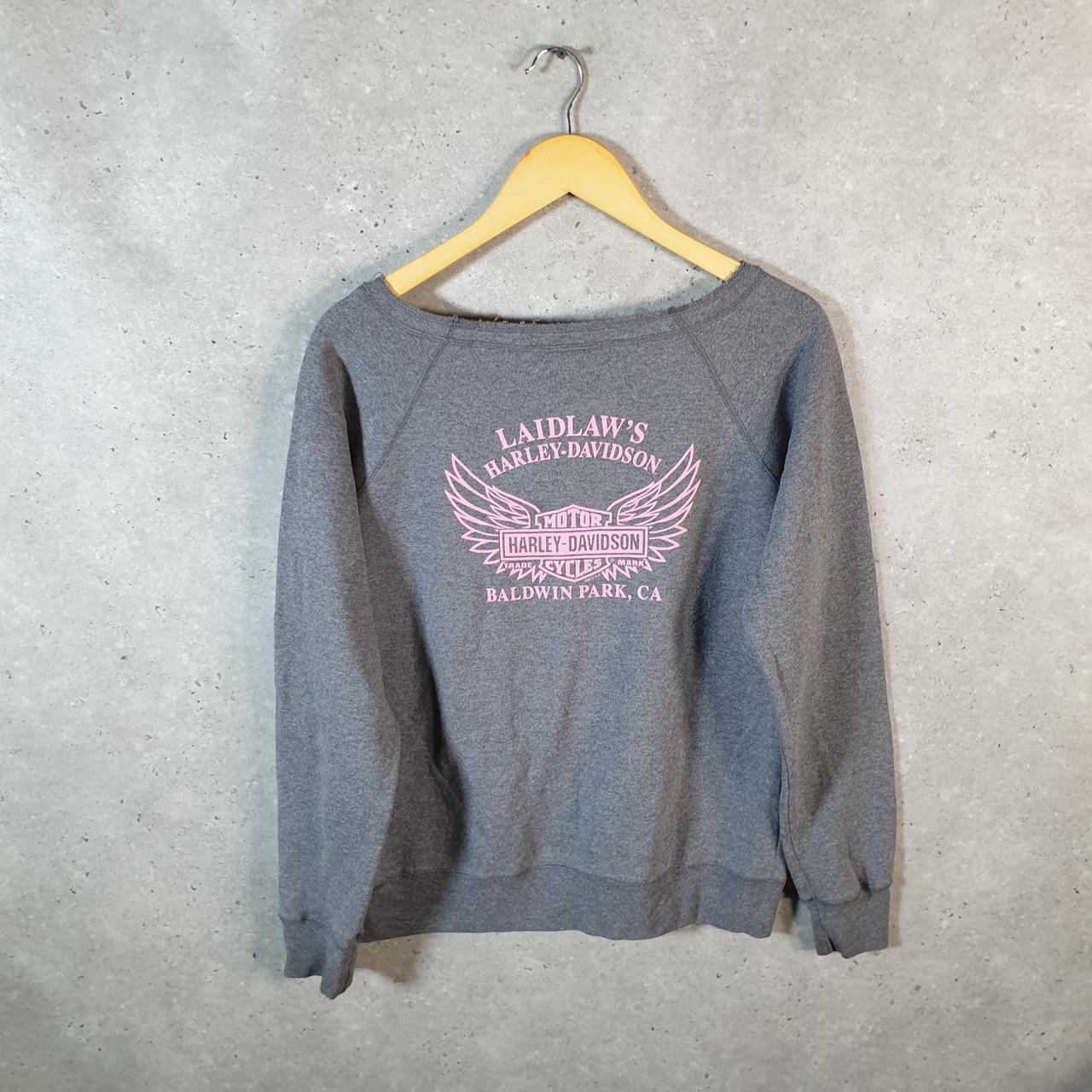 Vintage Harley Davidson Laidlaws Baldwin Park 2012 Sweatshirt Womens M Grey