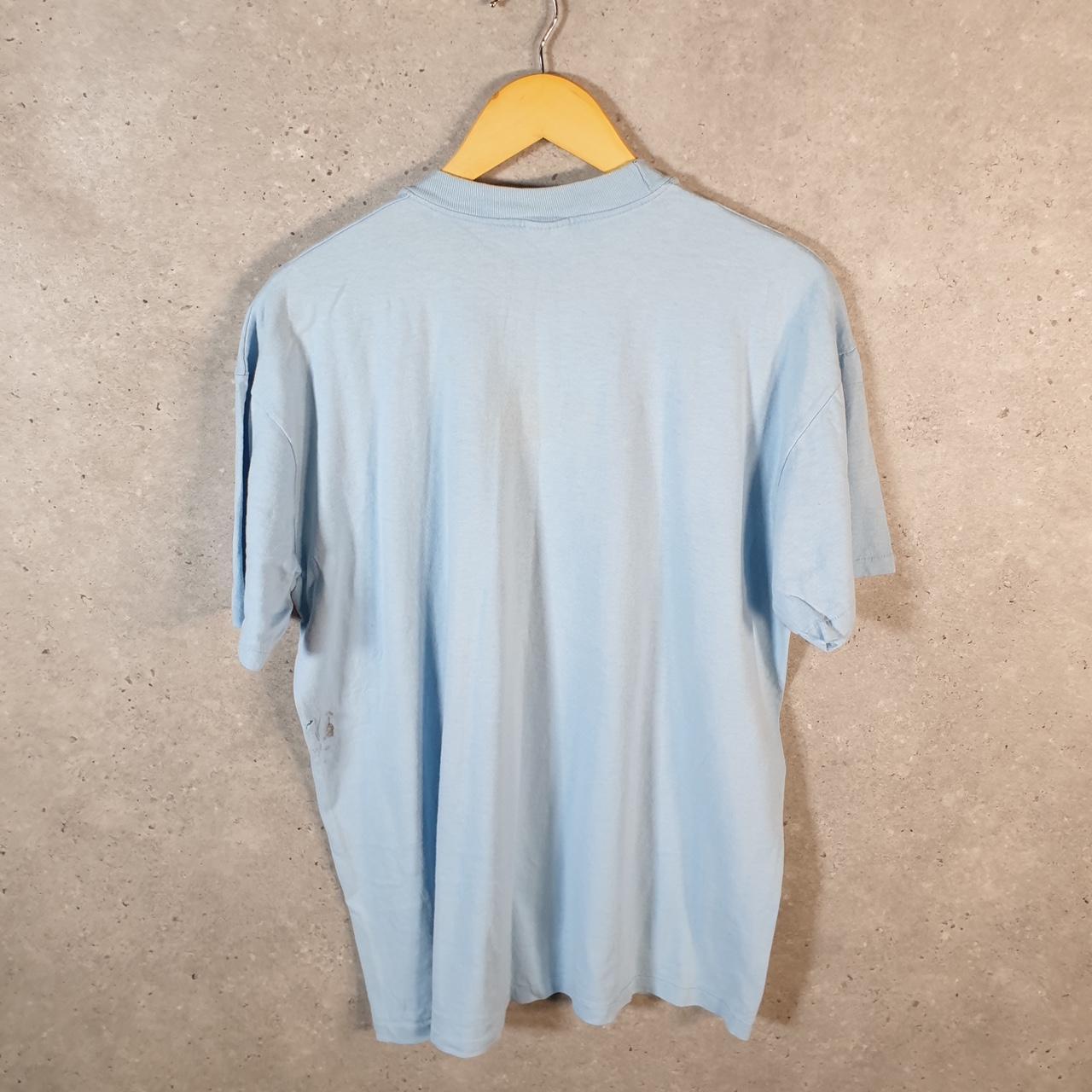 Vintage Stedman Raven Knob Old Hickory Boat 90s USA Single Stitch T Shirt Men’s XL Blue