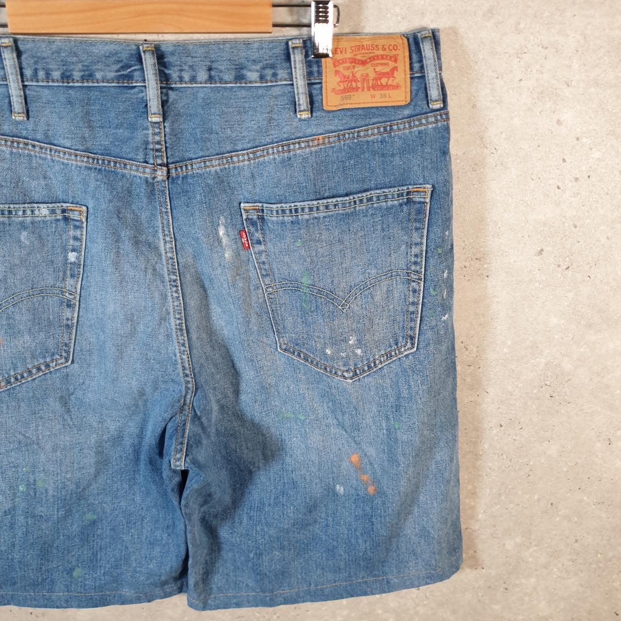 Vintage Levi’s 569 Baggy Shorts Jorts Cargo Men’s W38 Blue Relaxed Denim