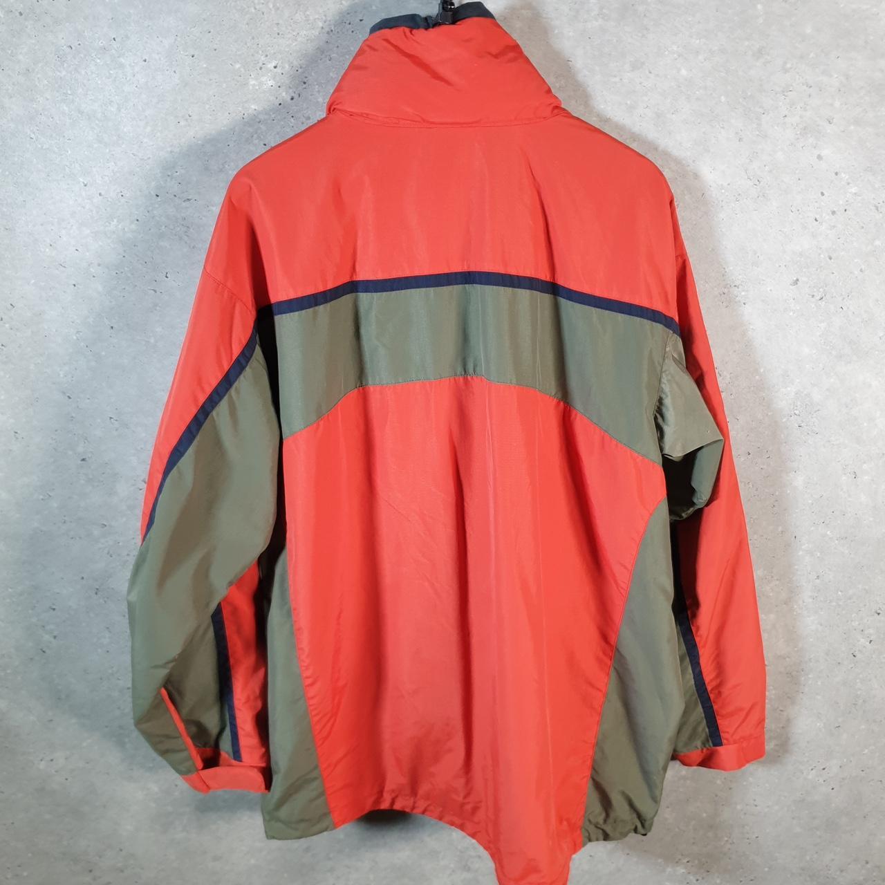 Vintage L.L. Bean GoreTex Outdoors Nylon Jacket Mens Large Red Full Zip Waterproof