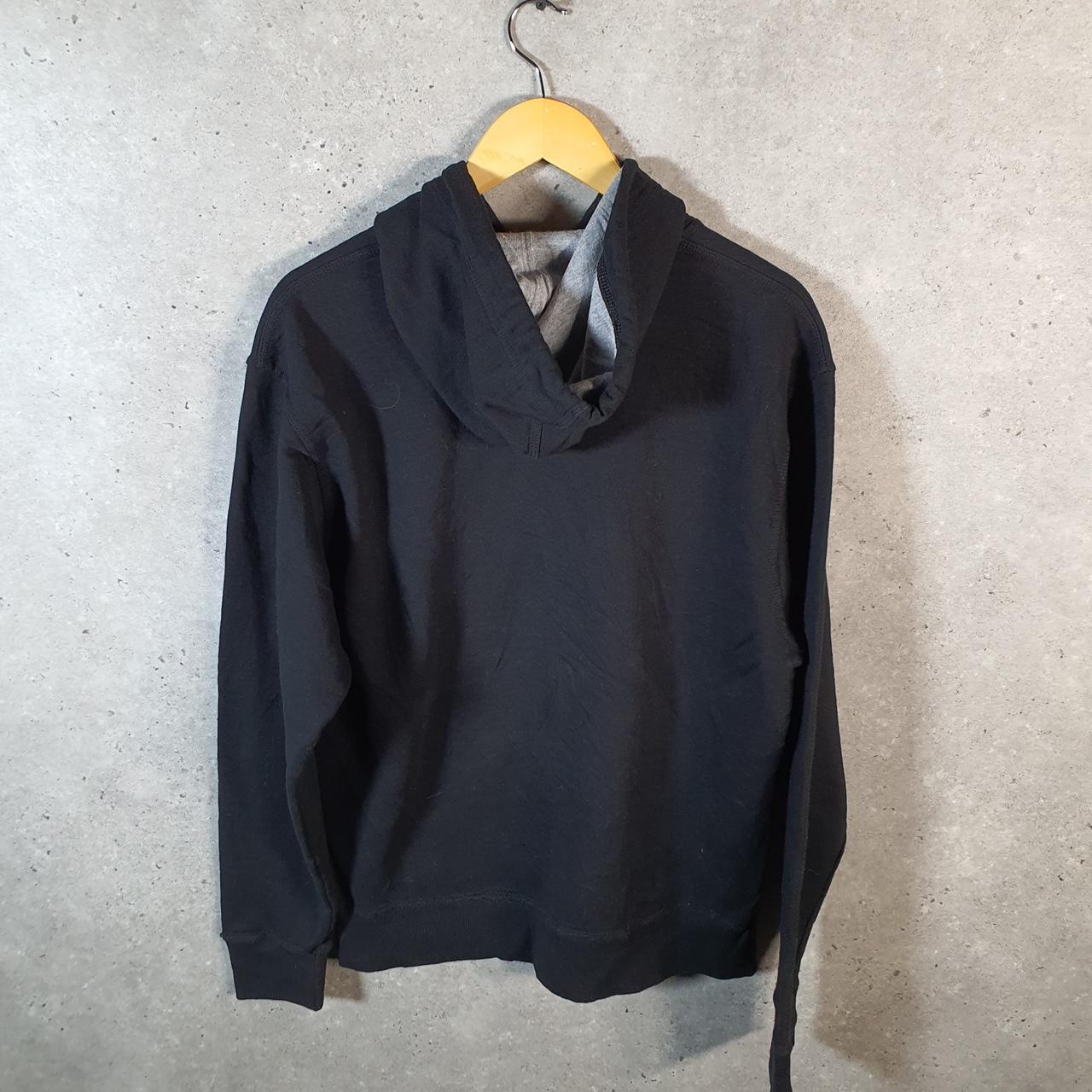 Vintage Champion Hoodie Men’s Medium Black USA Pullover Spellout Logo