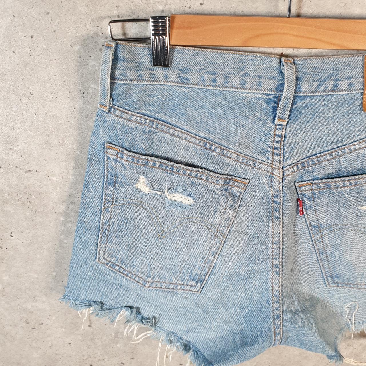 Vintage Levi’s 501 Baggy Shorts Jorts Cargo Womens W24 Blue Relaxed Denim