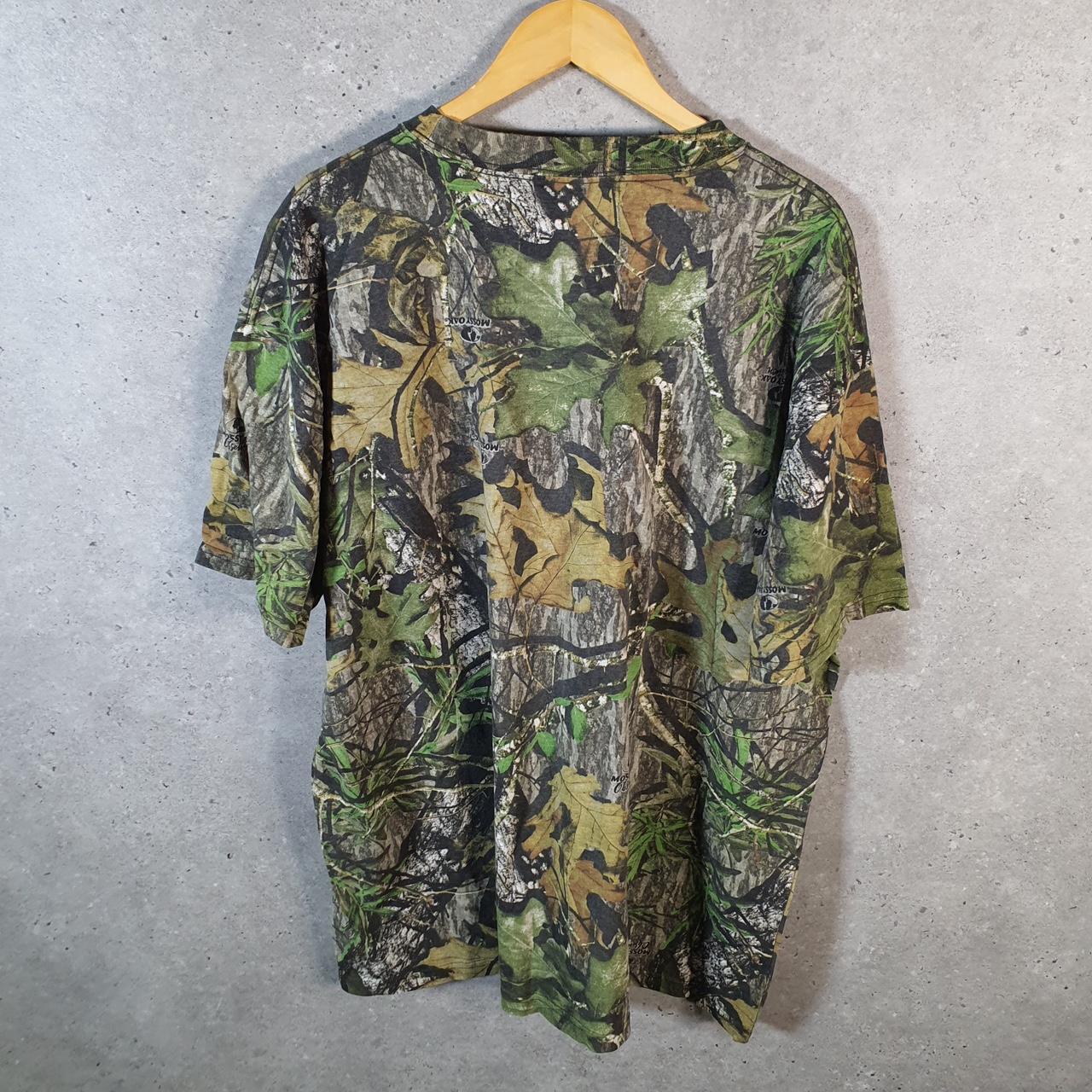 Vintage Jerzees Outdoors RealTree Camoflauge T Shirt Mens 2XL Camo Short Sleeve