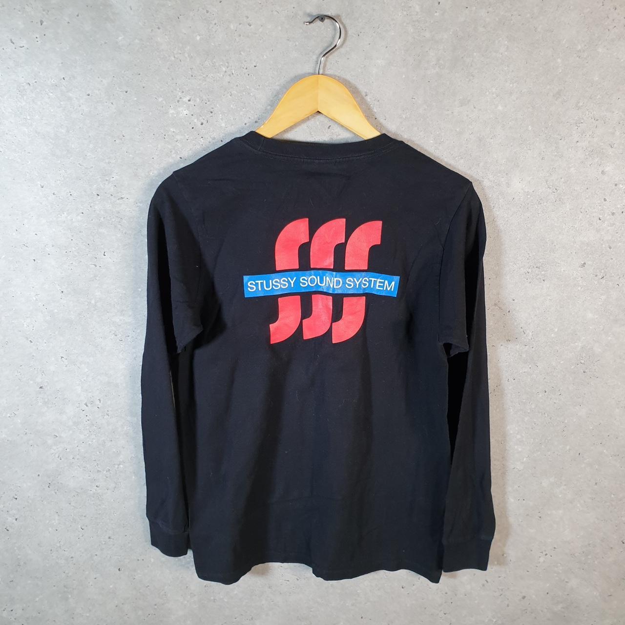Vintage Stussy Sound System SSS T Shirt Men’s Small Black Graphic Long Sleeve