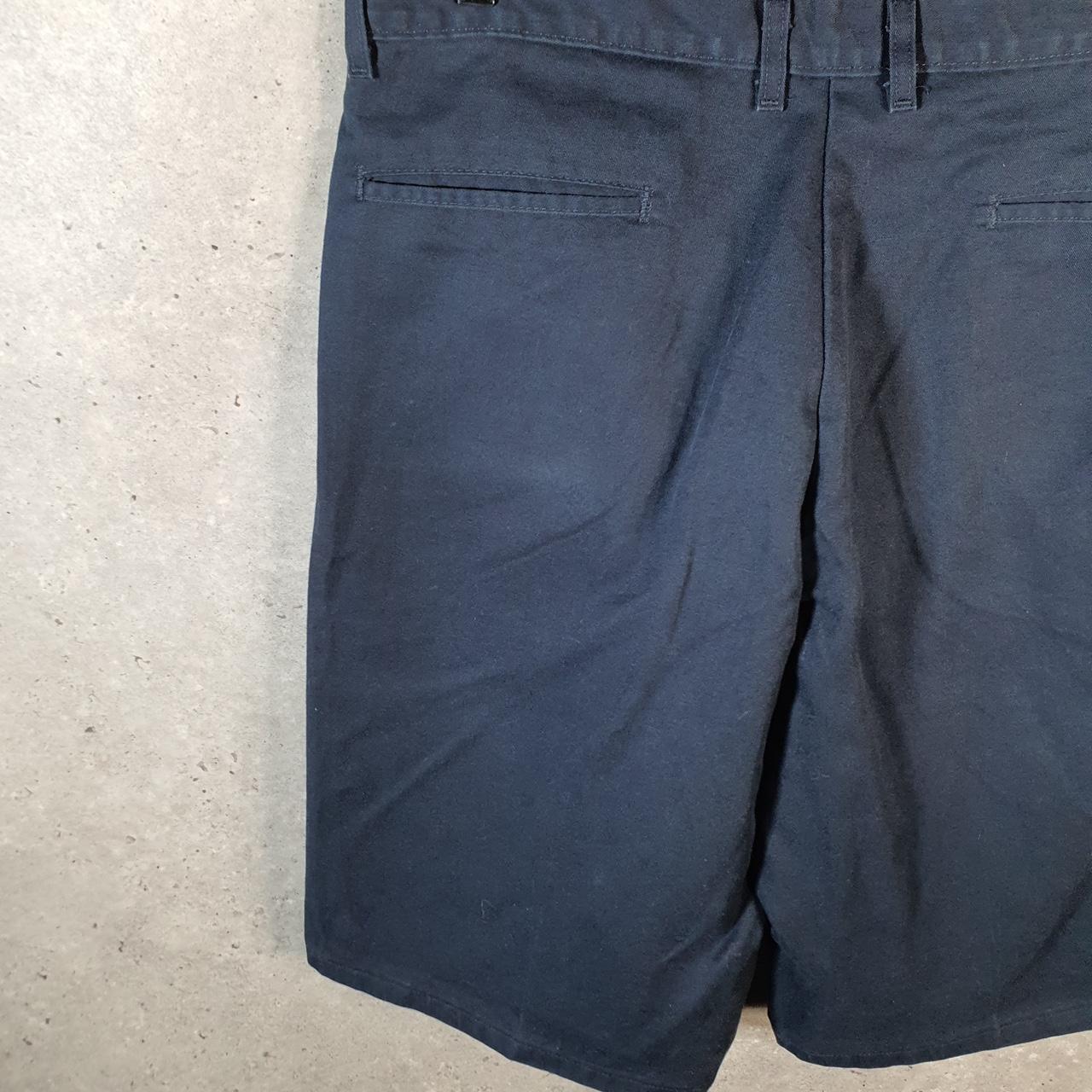 Vintage Dickies Baggy Chino Shorts Jorts Cargo Mens W36 Navy Blue Loose Fit