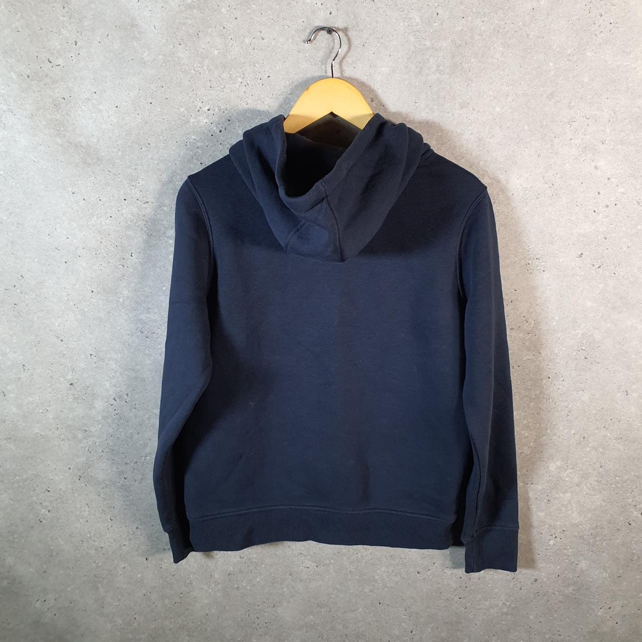Vintage Carhartt Hoodie Womens Small Navy Blue Pullover Blank Sweatshirt USA Relaxed Fit