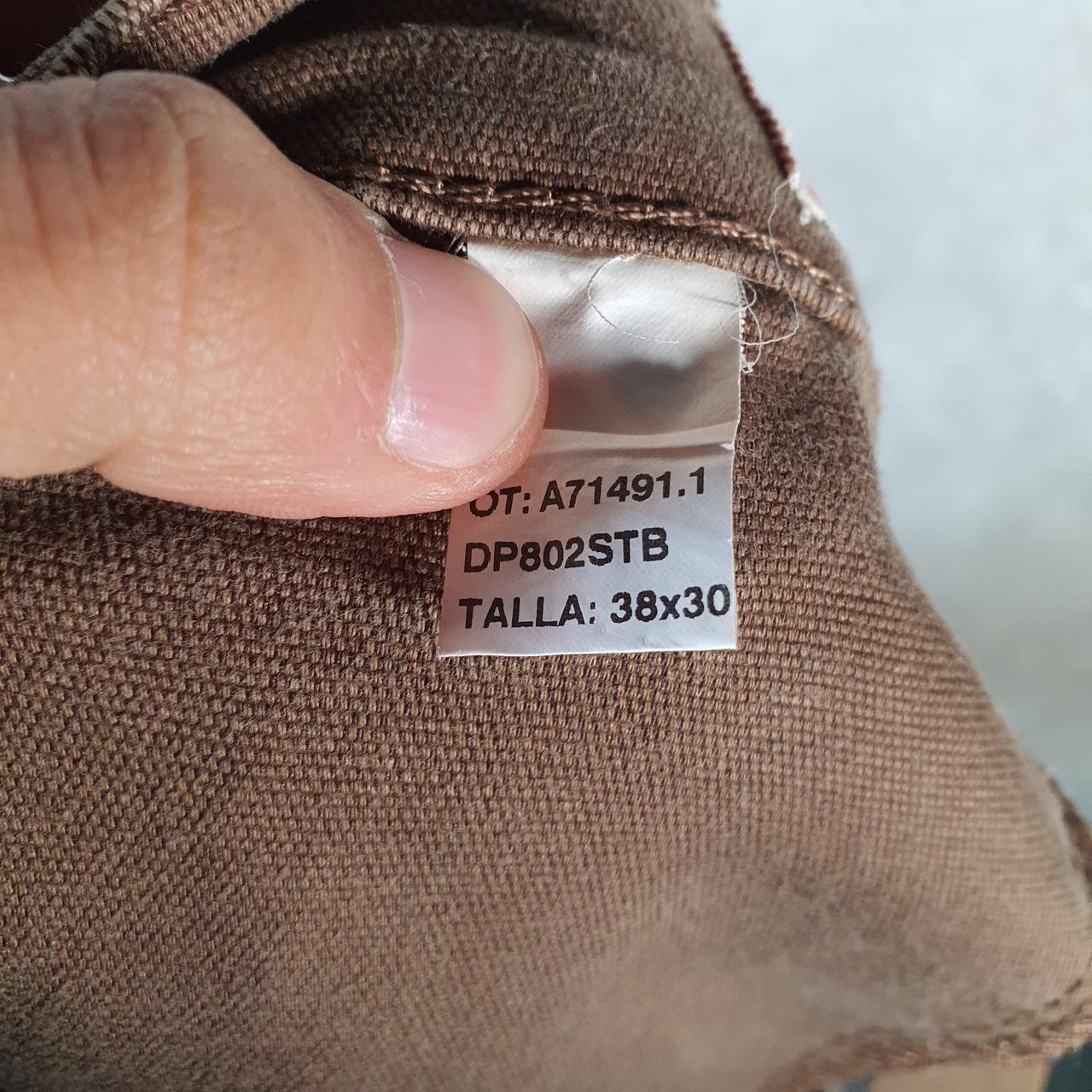 Vintage Dickies Carpenter Shorts Jorts Cargo Men’s W38 Brown Relaxed Fit Cropped Denim Jean Big Fish Vintage