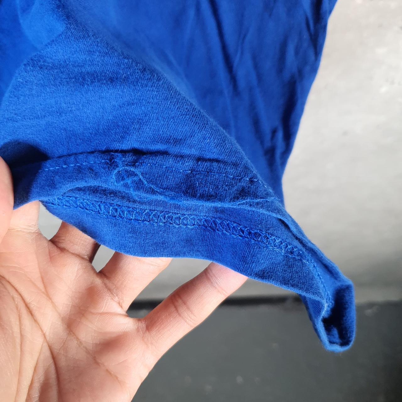 Vintage Adidas Amplifier T Shirt Shirt Men’s Large Blue Three Stripes Logo Athletic C9714