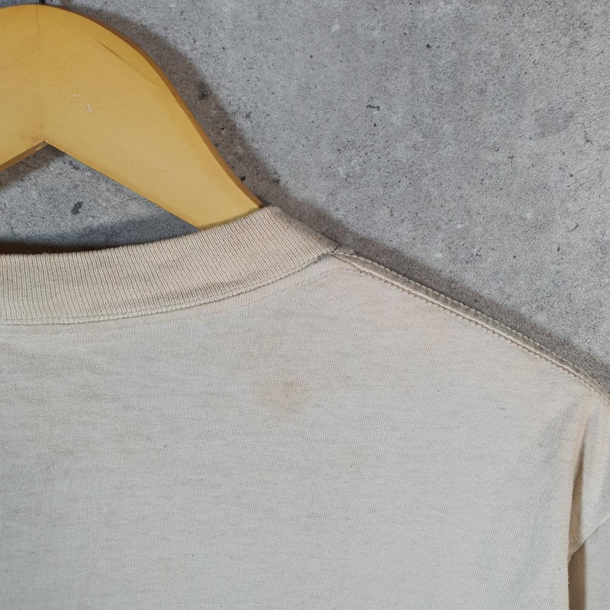 Vintage Softee TeeJays Air Waves US Marshall USA Single Stitch T Shirt Men’s Large Beige