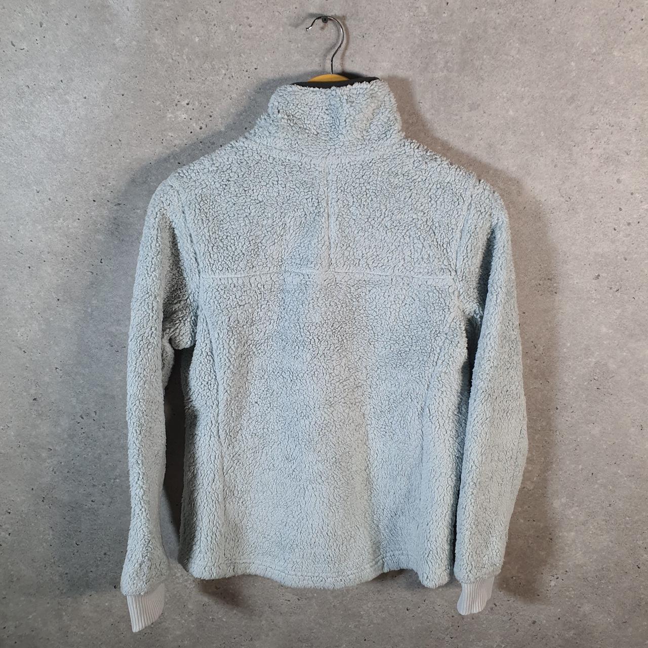 Vintage The North Face TNF Teddy Fleece Sweatshirt  Womens Small Blue Full Zip Logo