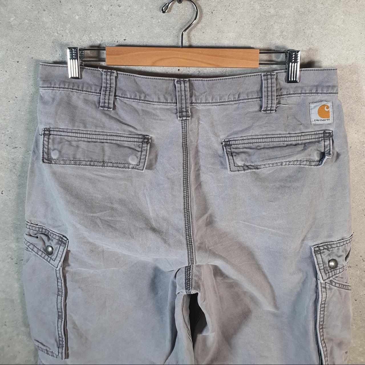 Vintage Carhartt Baggy Carpenter Shorts Jorts Cargo Men’s W36 Grey Relaxed Fit Workwear A4701