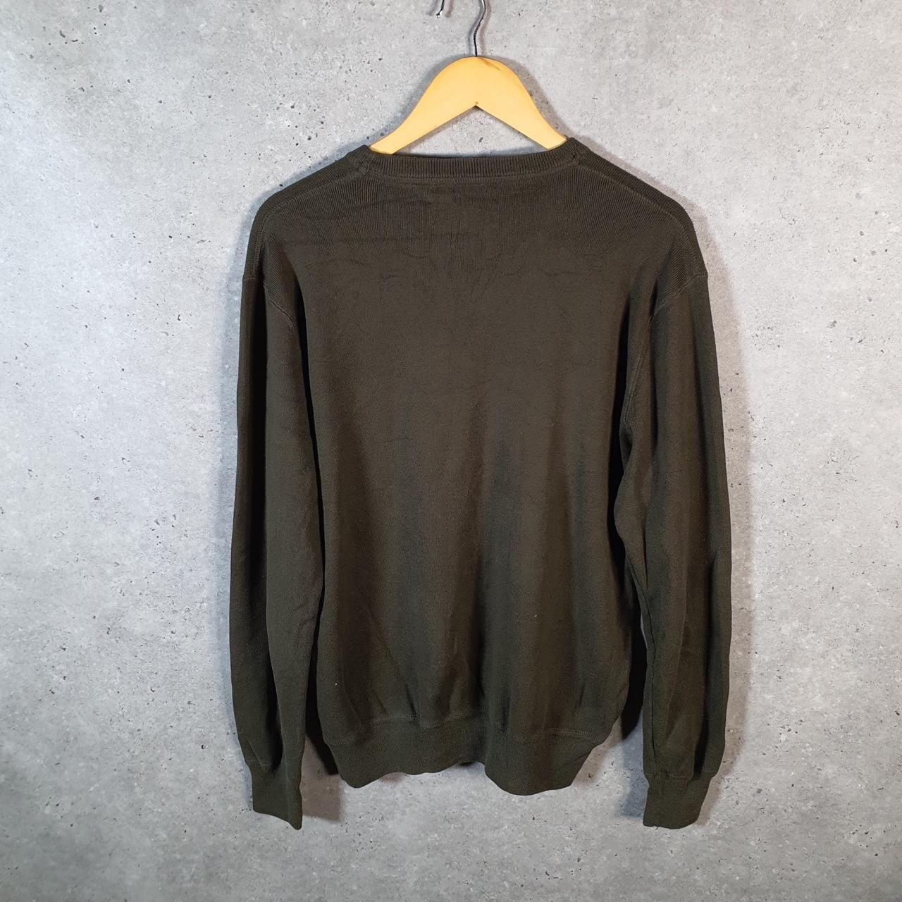 Vintage Ralph Lauren Polo Sweatshirt Men’s Large Khaki Green Cotton Pullover Pony