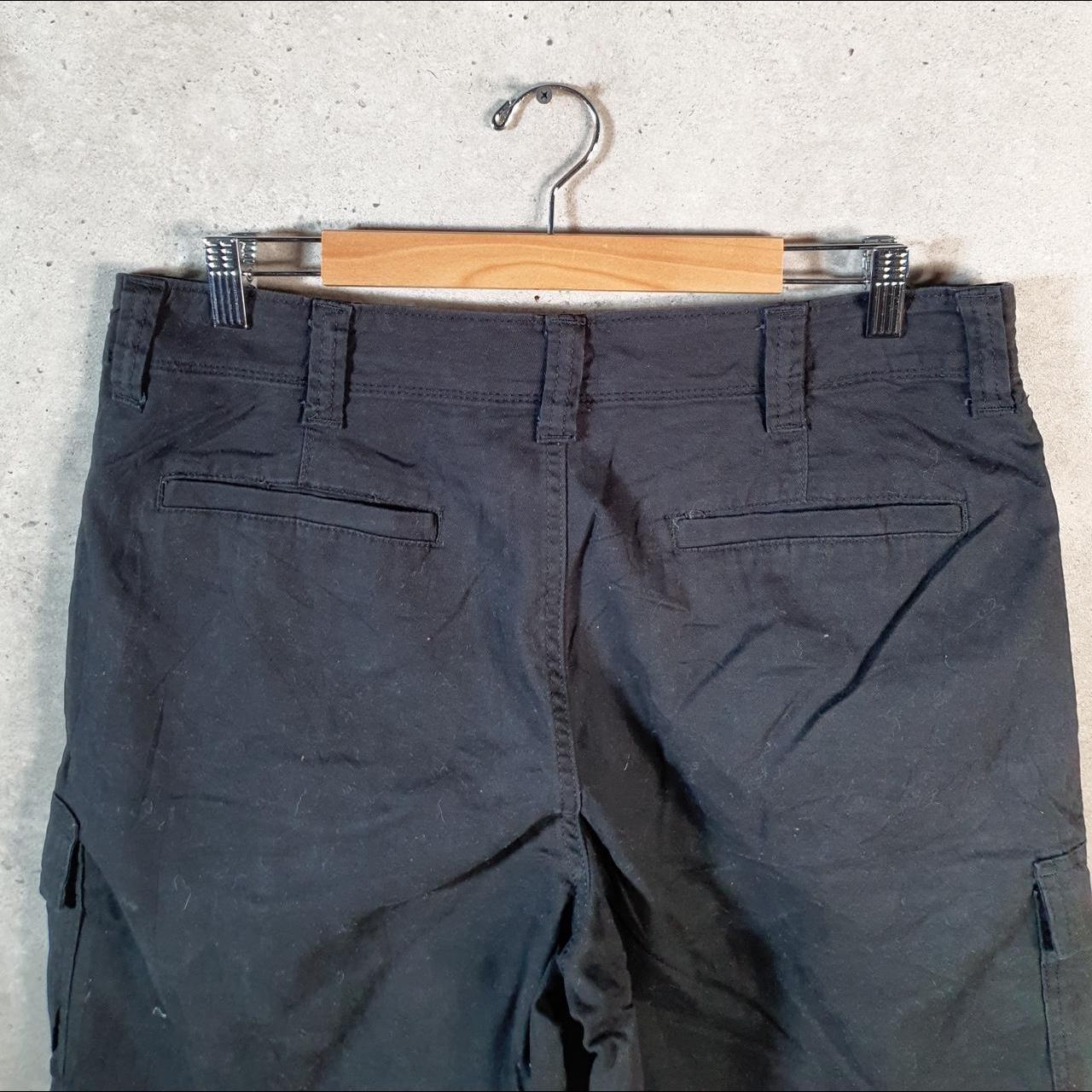 Vintage Wrangler Chino Shorts Jorts Cargo Men’s W34 Black Baggy Cotton A4444