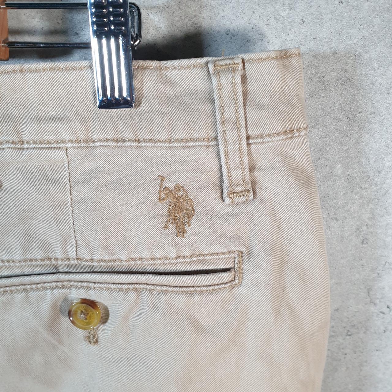 Vintage U.S. Polo Assn. Chino Shorts Jorts Cargo Mens W38 Brown Baggy Cotton