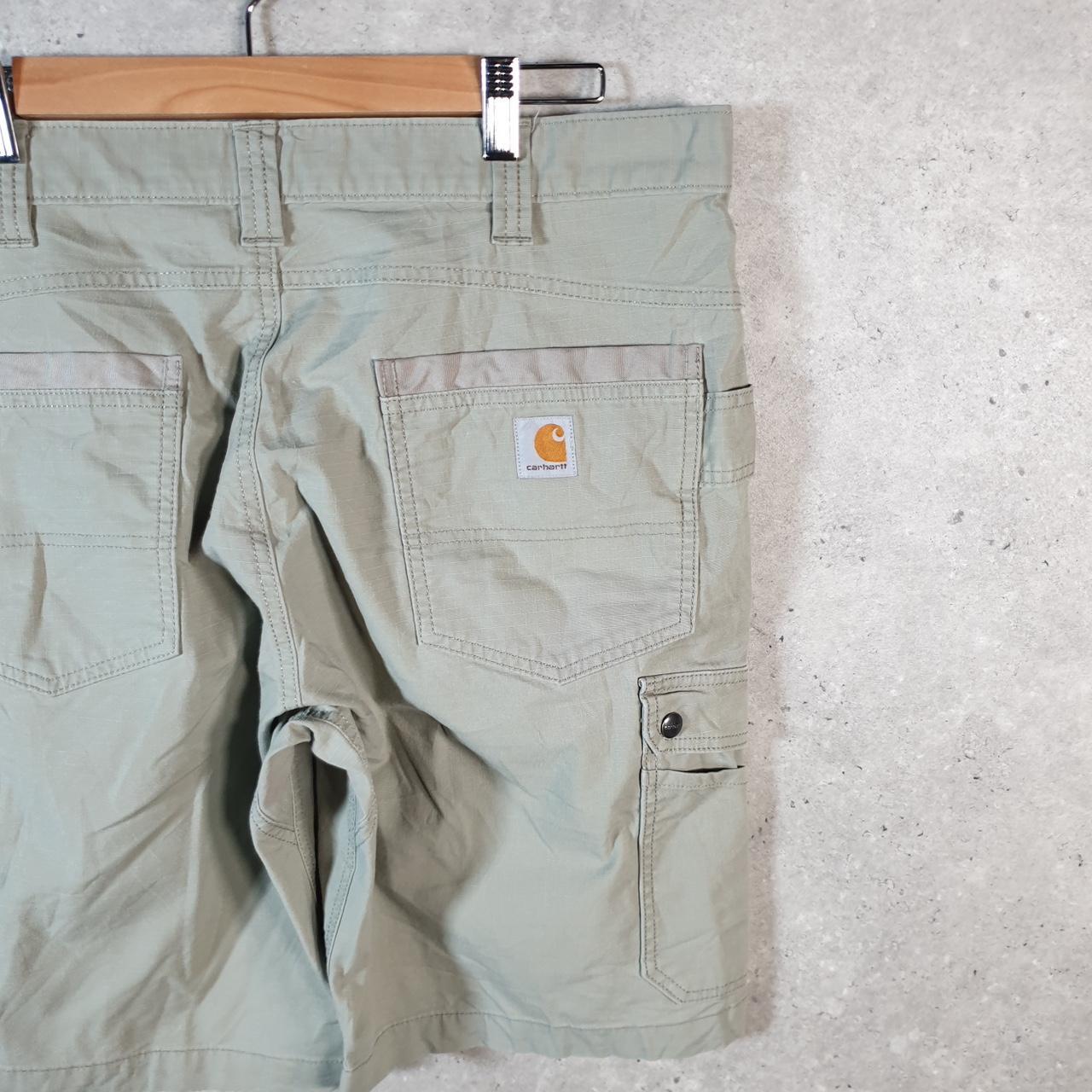 Vintage Carhartt Baggy Carpenter Shorts Jorts Cargo Men’s W36 Green Relaxed Fit Workwear