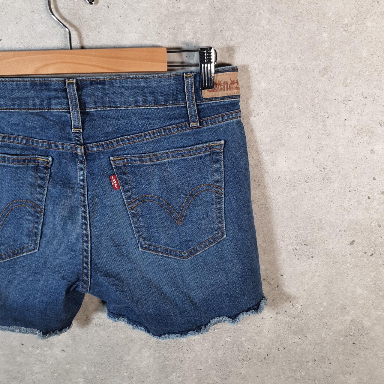 Vintage Levi’s Cut Off Shorts Jorts Cargo Womens W28 Blue Relaxed Denim