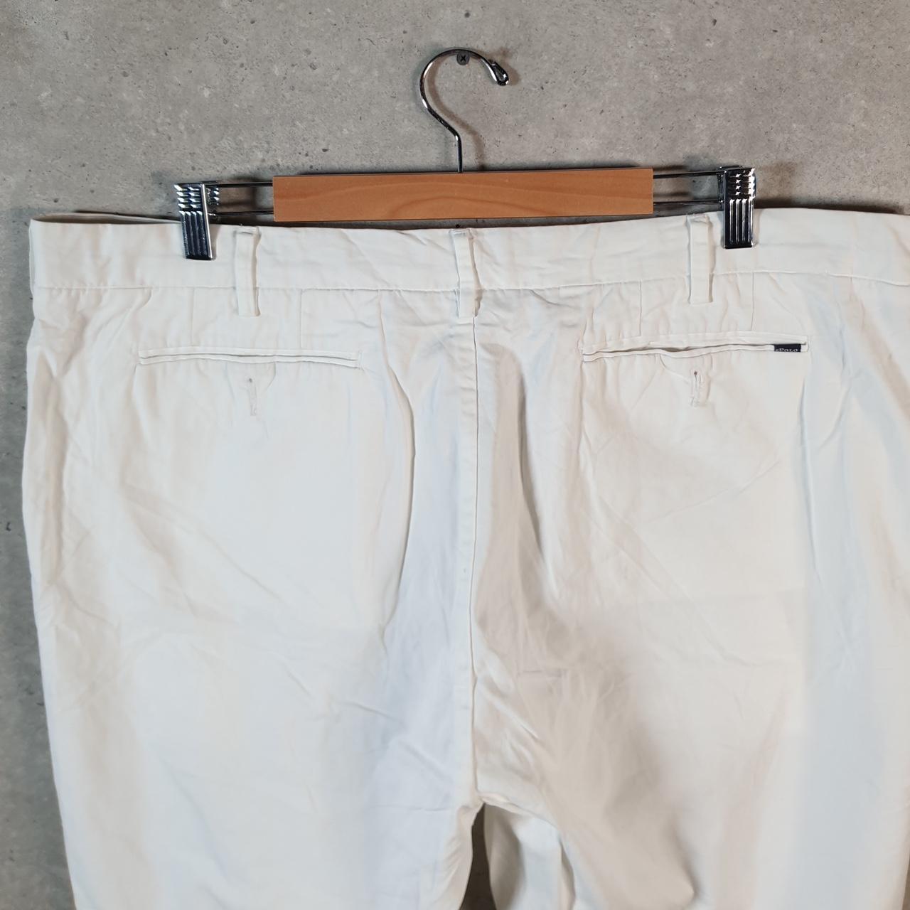 Vintage Ralph Lauren Polo Shorts Jorts Chino Cargo Men’s W34 White Baggy Cotton A4260