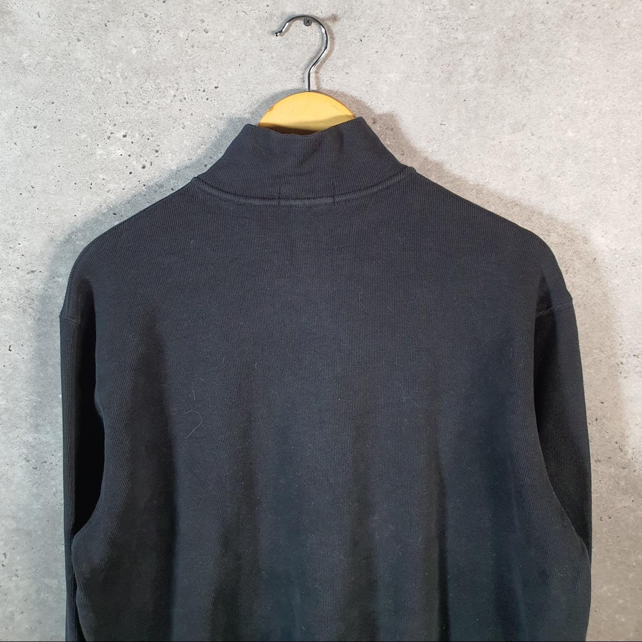 Vintage Ralph Lauren Polo 1/4 Zip Estate Rib Sweatshirt Men’s Large Black Pullover Pony C8826