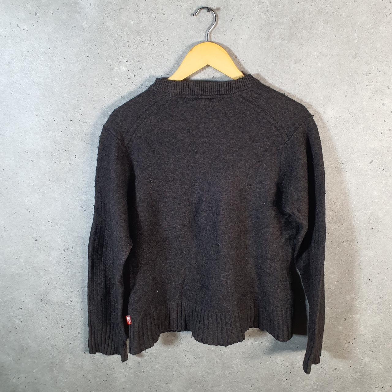 Vintage The North Face TNF Teddy Fleece Sweatshirt Mens XS Grey Logo Winter
