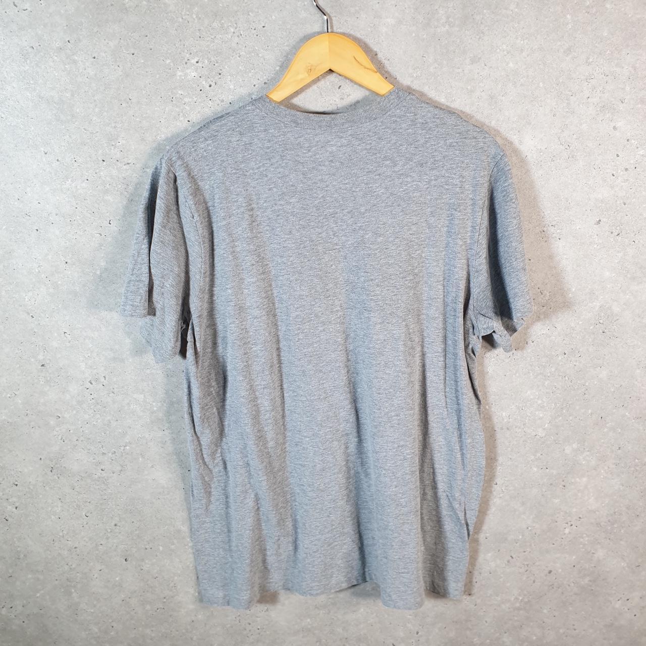 Vintage Nike T Shirt Men’s Large Grey Printed Single Swoosh Logo Athletic C8252