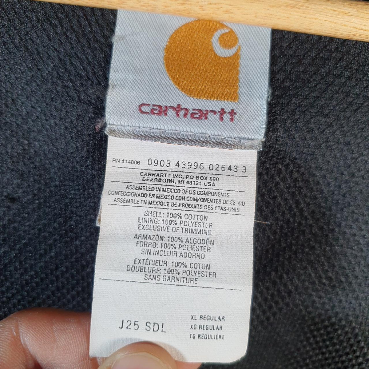 Vintage Carhartt Active Hooded Jacket Men’s XL Brown J25 SDL Workwear Canvas USA G2115