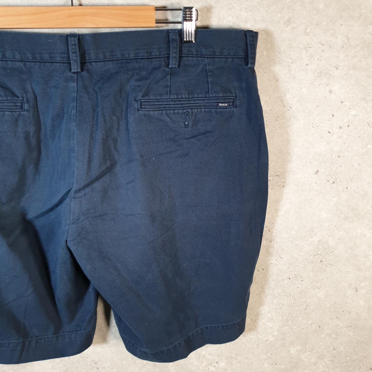 Vintage Ralph Lauren Polo Shorts Jorts Chino Cargo Men’s W40 Navy Blue Baggy Cotton