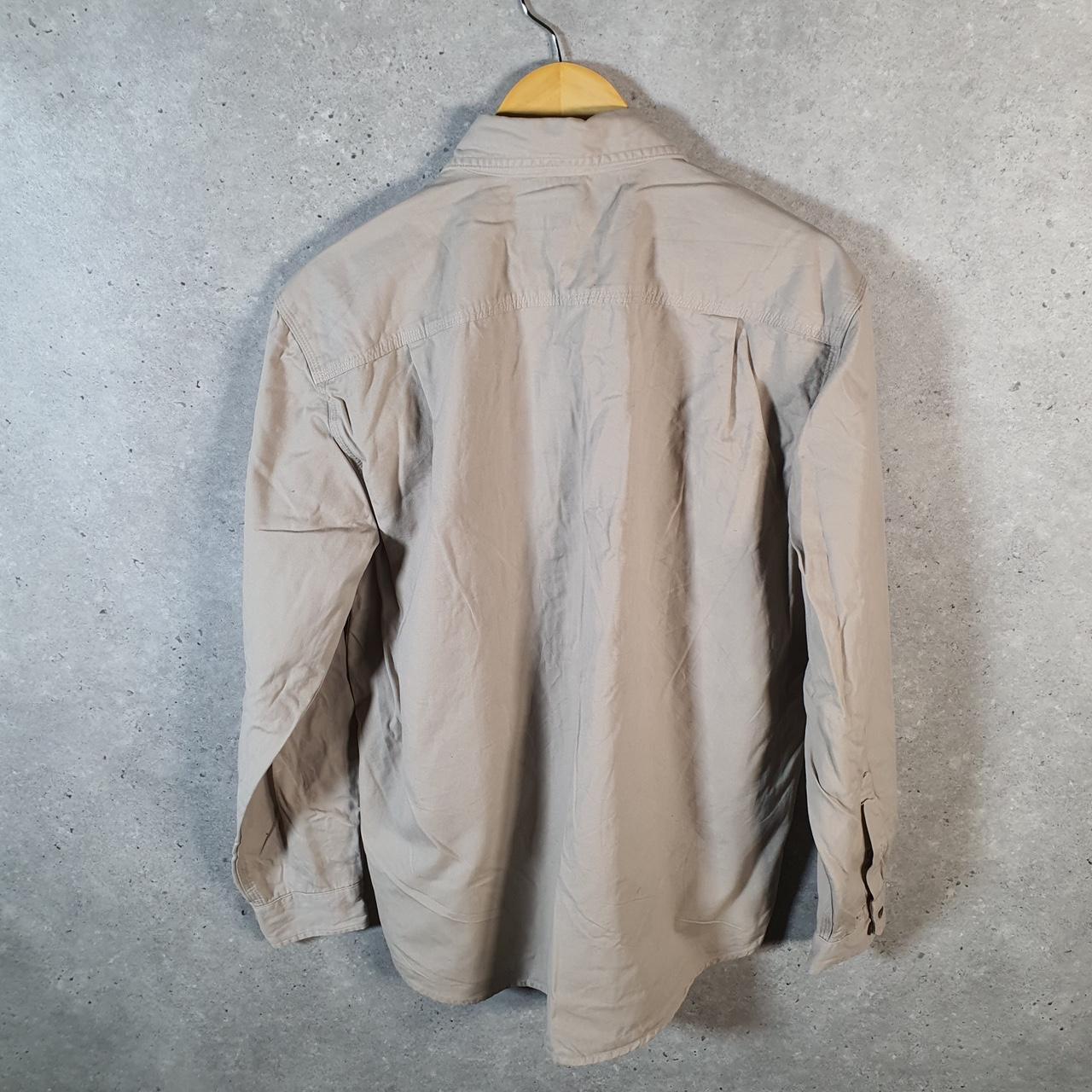 Vintage Carhartt Shirt Button Down Mens Medium Brown Long Sleeve Original Fit
